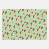 Merry Christmas Cute Doodle Whimsical Pattern Geschenkpapier Set (Vorderseite 2)