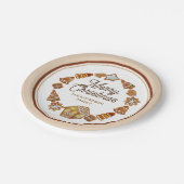 Merry Christmas Cute Gingerbread Cookies Custom Pappteller (Schrägansicht)