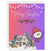 Merry Christmas Cute Greeting Card