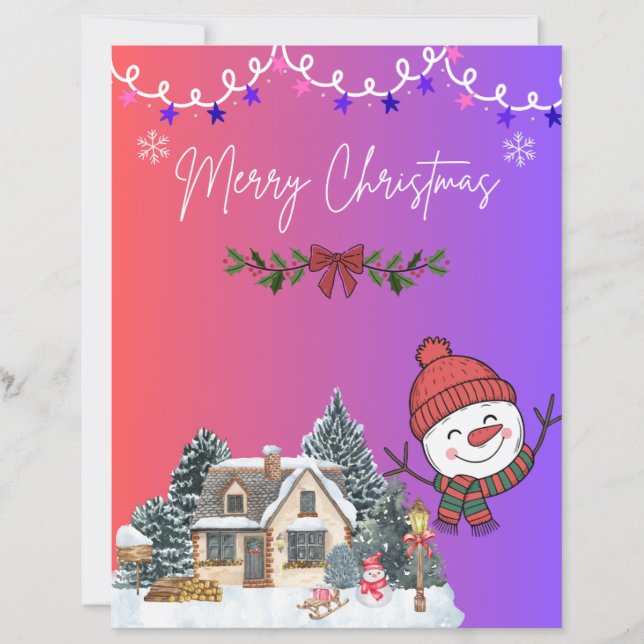 Merry Christmas Cute Greeting Card (Vorderseite)