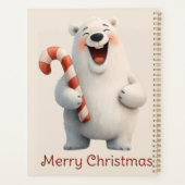 Merry Christmas Cute Polar Bear Design Planer (Rückseite)