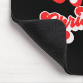 Merry Christmas Cute Simple Retro Calligraphy Red Mousepad (Ecke)