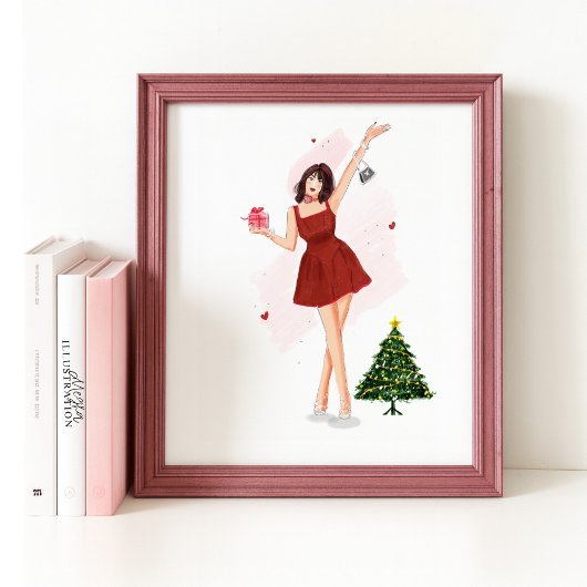 Merry Christmas Cute Sketch Poster