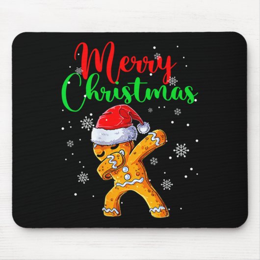 Merry Christmas Dab Gingerbread Xmas Christmas Coo Mousepad (Vorne)