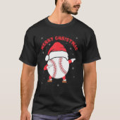 Merry Christmas Dabbing Baseball with Xmas Hat   M T-Shirt (Vorderseite)