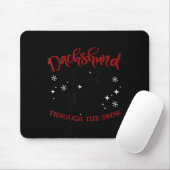 Merry Christmas Dachshund Dog Through The Snow  Mousepad (Mit Mouse)