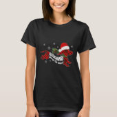 Merry Christmas Dachshund Dog Through The Snow Pla T-Shirt (Vorderseite)