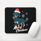 Merry Christmas Dachshund Santa Claus Xmas New Yea Mousepad (Mit Mouse)