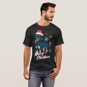 Merry Christmas Dachshund Santa Claus Xmas New Yea T-Shirt (Vorne ganz)