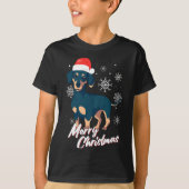 Merry Christmas Dachshund Santa Claus Xmas New Yea T-Shirt (Vorderseite)