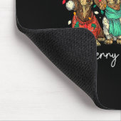 Merry Christmas Dachshund Santa Dog Xmas Lights Ho Mousepad (Ecke)