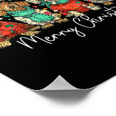 Merry Christmas Dachshund Santa Dog Xmas Lights Ho Poster (Ecke)