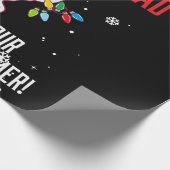 Merry Christmas Dad From Your Fastest Swimmer Geschenkpapier (Ecke)