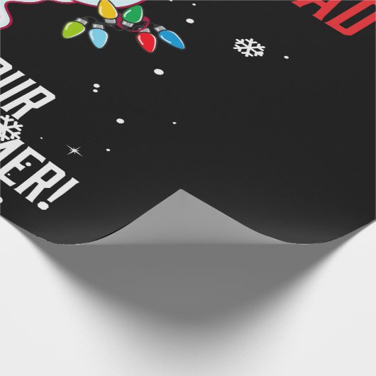 Merry Christmas Dad From Your Fastest Swimmer Geschenkpapier (Ecke)