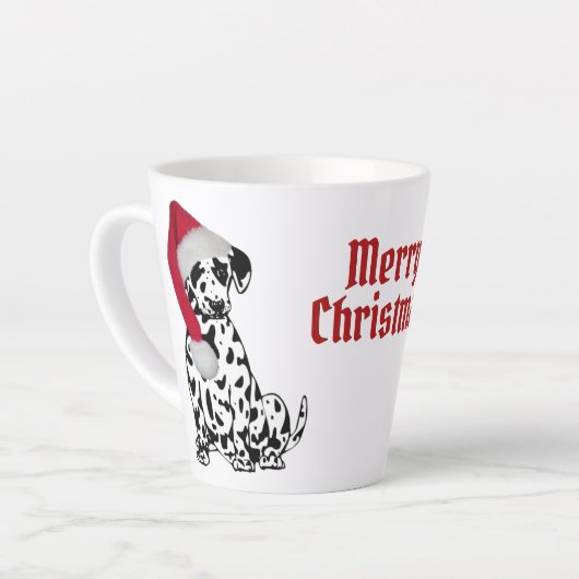 Merry Christmas Dalmatian Milchtasse (Linke Ecke)
