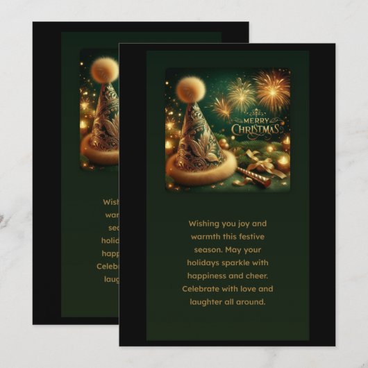 merry christmas dankeskarte (Vorne/Hinten)