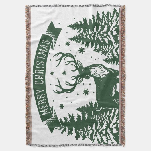 Merry Christmas Decke (Vorderseite Vertikal)