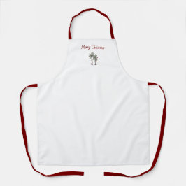 Merry Christmas Decor Tropical Palm Trees   Schürze