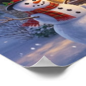 Merry Christmas Decorative Artwork with Santa #1 Poster (Ecke)