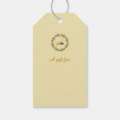 Merry Christmas Deer with Wreath Yellow Customize Geschenkanhänger (Rückseite)