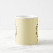 Merry Christmas Deer with Wreath Yellow Customize Kaffeetasse (Mittel)