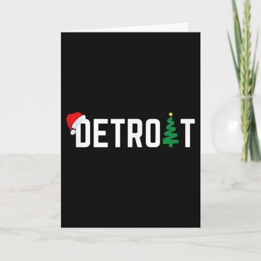 Merry Christmas Detroit Happy Holidays Michigan Sa Karte (Vorderseite)