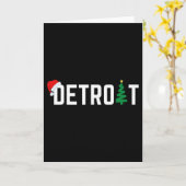 Merry Christmas Detroit Happy Holidays Michigan Sa Karte (Gelbe Blume)