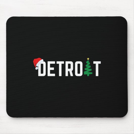 Merry Christmas Detroit Happy Holidays Michigan Sa Mousepad (Vorne)