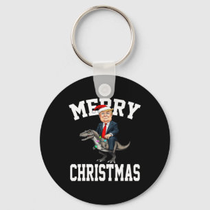 Merry Christmas Dino Donald Trump Dinosaur T-rex X Schlüsselanhänger