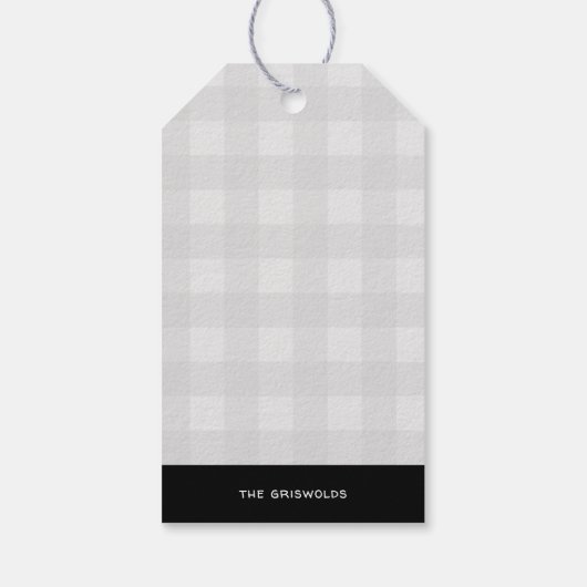 Merry Christmas Distressed Chic Red Pine Tree Geschenkanhänger (Rückseite)