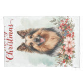 Merry Christmas Dog Cozy Winter Bedroom Bedding Kissenbezug (Vorderseite-Links)