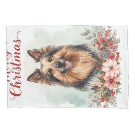 Merry Christmas Dog Cozy Winter Bedroom Bedding Kissenbezug