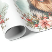 Merry Christmas Dog Festive Holiday Gift Wrapping Geschenkpapier (Rolleneckpunkt)