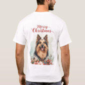 Merry Christmas Dog Festive Holiday Graphic T-Shirt (Rückseite)