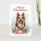 Merry Christmas Dog Festive Holiday Greeting Card Karte (Rückseite)