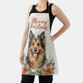 Merry Christmas Dog Festive Holiday Kitchen Apron Schürze (InSitu)