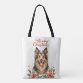 Merry Christmas Dog Festive Holiday Shopping Tasche (Rückseite)