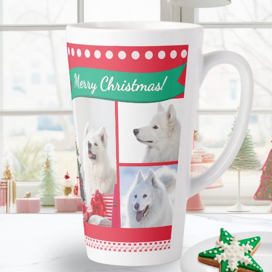 Merry Christmas Dog Mom Pet Photos Personalized Milchtasse