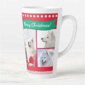 Merry Christmas Dog Mom Pet Photos Personalized Milchtasse (Rechts)