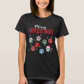 Merry Christmas Dog Paws Lights Funny Xmas Womens T-Shirt (Vorderseite)