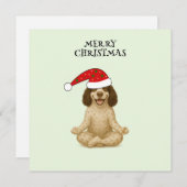 Merry Christmas dog yoga pose Feiertagskarte (Vorne/Hinten)