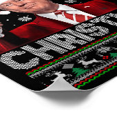 Merry Christmas Donald Trump Santa Family Xmas Ugl Poster (Ecke)