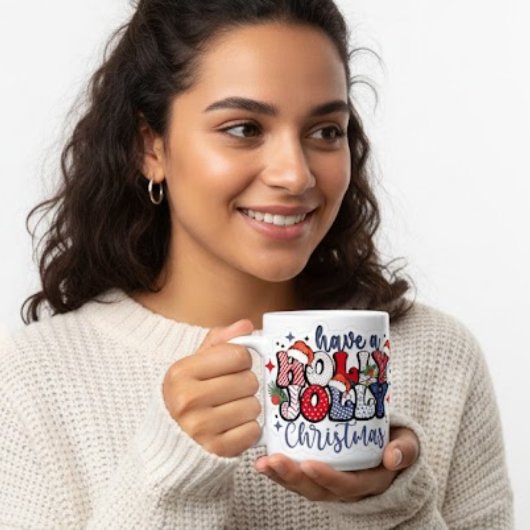 Merry Christmas Donut Design Ceramic Mug Jumbo-Tasse