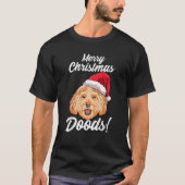 Merry Christmas Doods Funny Goldendoodle Mom Dad D T-Shirt (Vorderseite)