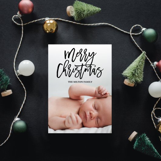 MERRY CHRISTMAS Doppelseitiges Foto Weihnachten