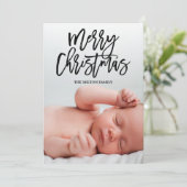 MERRY CHRISTMAS Doppelseitiges Foto Weihnachten (Stehend Vorderseite)