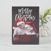 MERRY CHRISTMAS Doppelseitiges Foto Weihnachten (Stehend Vorderseite)