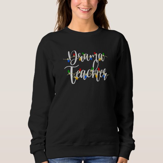 Merry Christmas Drama Teacher Christmas Lights Paj Sweatshirt (Vorderseite)