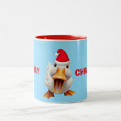 MERRY CHRISTMAS DUCK ZWEIFARBIGE TASSE (Mittel)