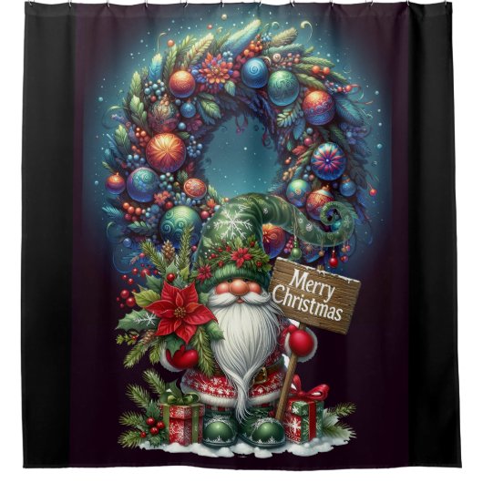 MERRY CHRISTMAS DUSCHVORHANG (Vorderseite)